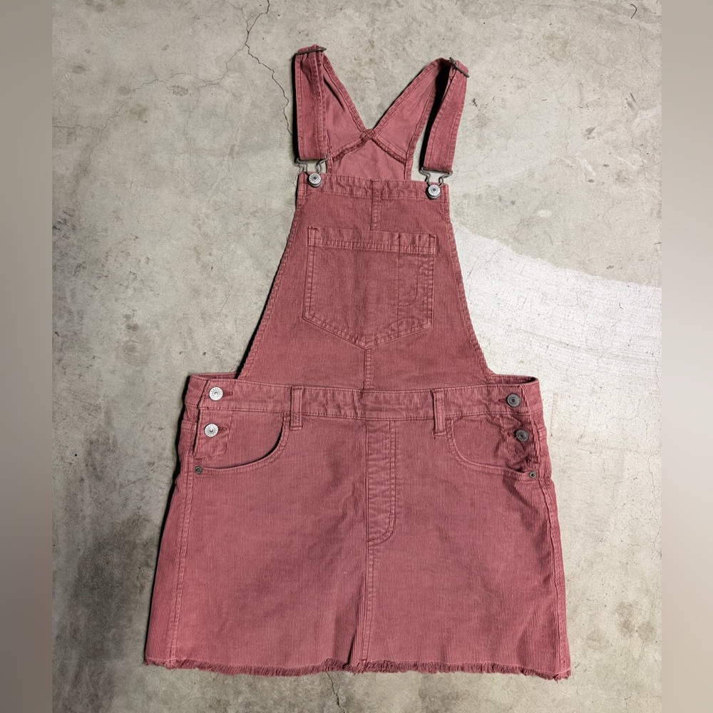 American Eagle Outfitters Dusty Rose Denim Overall Skirt